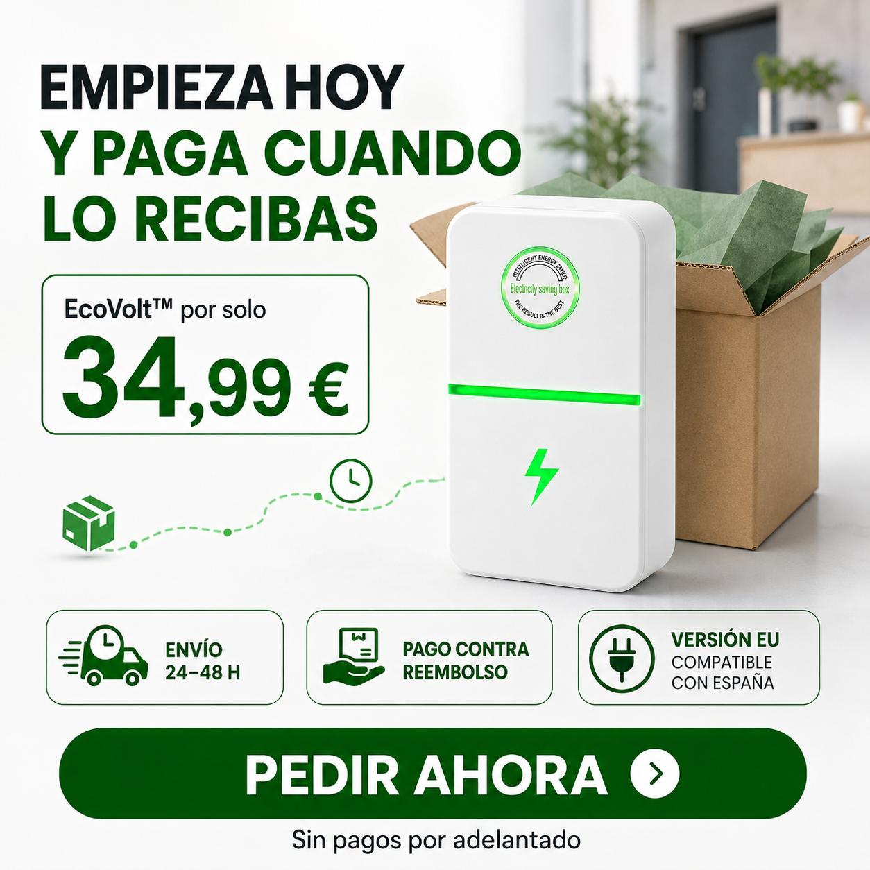 EcoVolt™ | Ahorrador de Energía Inteligente